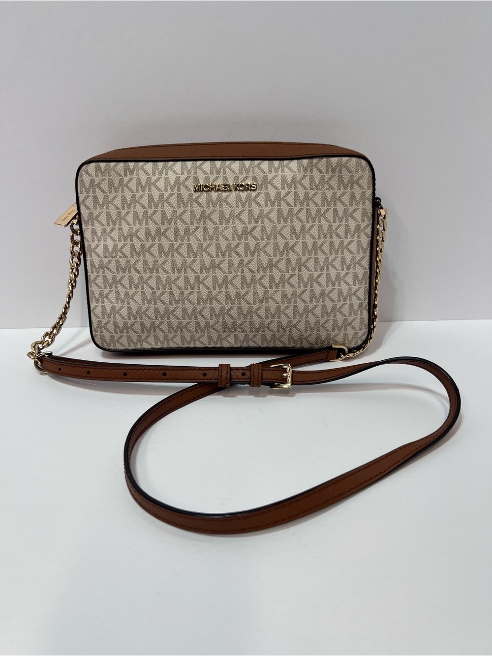 Michael Kors Jet Set Large Printed Logo Crossbody Bag